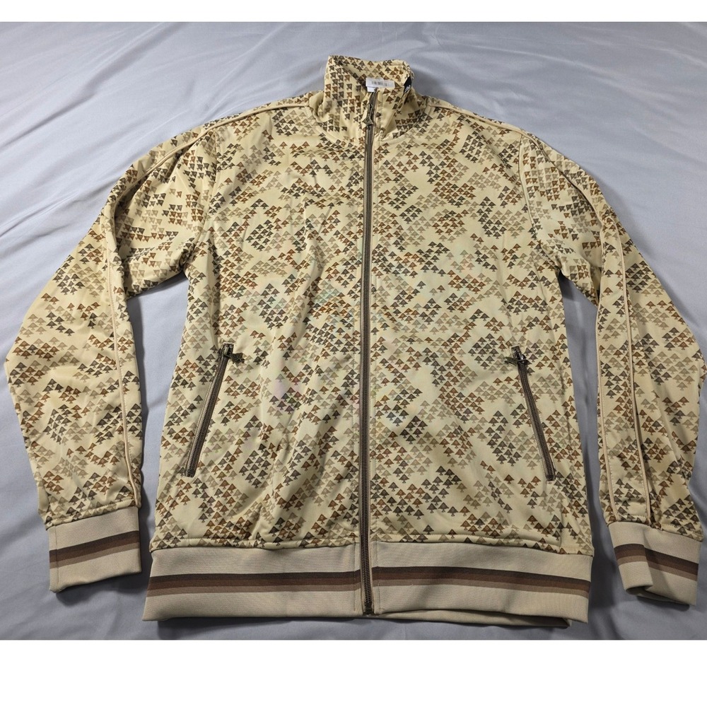 LRG Lifted Research Group Track Jacket Mens Small Tree Print Full Zip NEW